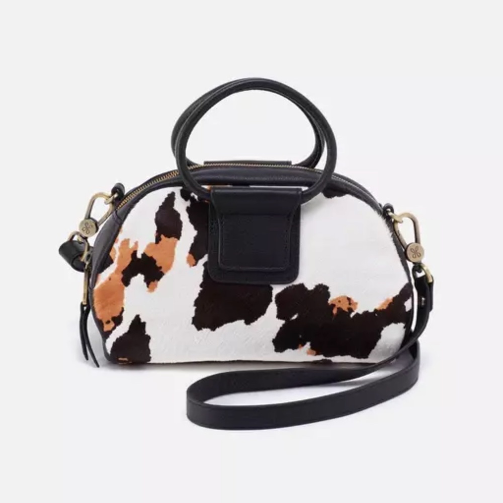 HOBO-  Sheila Small Satchel Bag Purse Leather‎ CowhideHandles & Cross Body…
